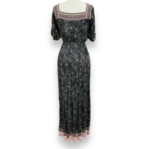 NWT LoveStitch dress Maxi Love Stitch bohemian rayon tiered elastic waist S - Picture 8 of 14